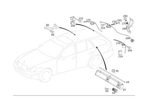 Double Roller Blind for 1996 Mercedes-Benz E320 #0