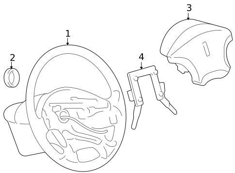 Steering Wheel & Trim for 2002 Ford Thunderbird #0