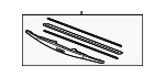 76730S2X003 - Body: Wiper Blade for Honda: Fit, Pilot Image