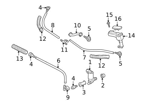 Washer Components for 2009 Toyota Land Cruiser #0