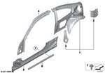 41217263851 - Bodywork: Left Interior Side Frame for BMW Image