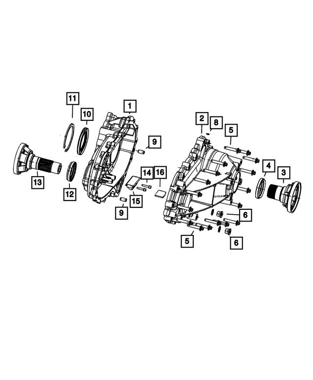 68071840AC - Transfer Case and Power Transfer Unit: Front Case Half for Mopar Image