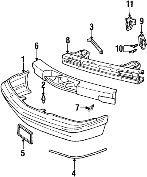 Bumper & Components - Front for 1996 Buick Skylark #0