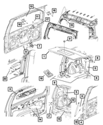 57010181AB - Doors, Door Mirrors and Related Parts: Liftgate Prop for Mopar Image