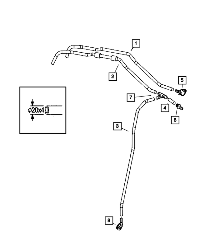 68013556AC - Brakes: Vacuum Hose for Dodge: Sprinter 2500, Sprinter 3500 Image
