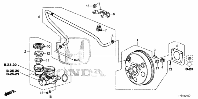Brake Master Cylinder  - Master Power (KA) (KC) for 2019 Honda HR-V #0
