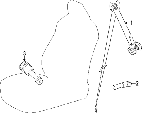 Second Row Seat Belts for 2025 Lexus TX500h #1