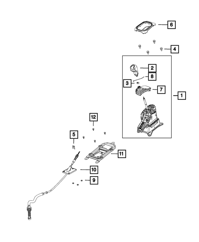 6RG88LXHAA - 948TE; 9-Speed; Automatic Transmission: Transmission Shifter for Mopar Image