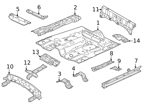 Floor & Rails for 2021 Mitsubishi Outlander Sport #0