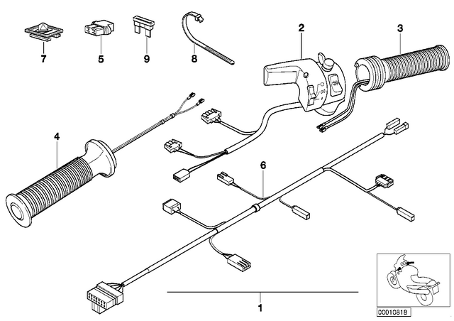 61317709712 - : Combination Switch F Htd Handlebar Grip for BMW-Motorrad Image