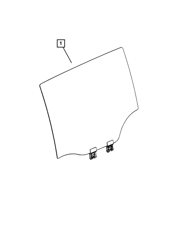 68631591AA - Glass: Rear Door Glass, Left for Mopar Image