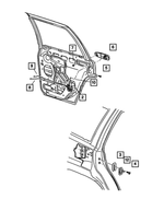 5014373AB - : Exterior Door Handle Link, Left for Mopar Image
