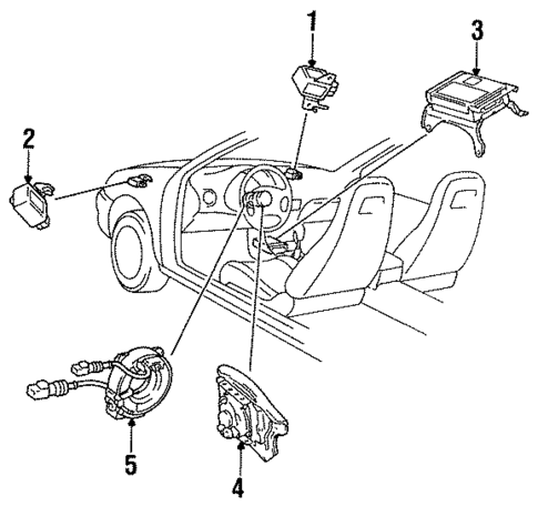 Air Bag Components for 1994 Toyota Tercel #0