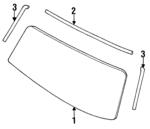 4422934 - Body: Reveal Molding for Dodge: Daytona Image