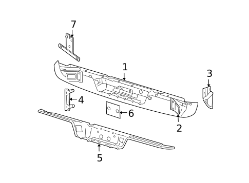 Bumper & Components - Rear for 2008 Dodge Ram 1500 #0