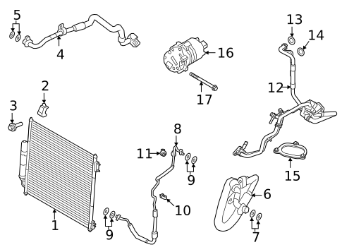 Condenser, Compressor & Lines for 2020 Land Rover Defender 110 #5