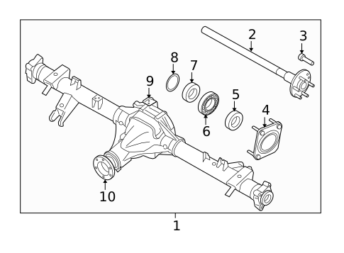 Axle & Differential for 2011 Suzuki Equator #1