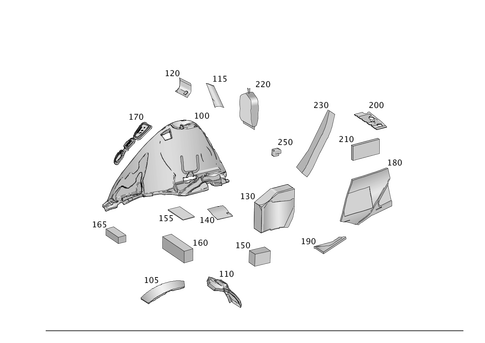 Rear Pillar and Trunk Damping for 2015 Mercedes-Benz ML250 #0