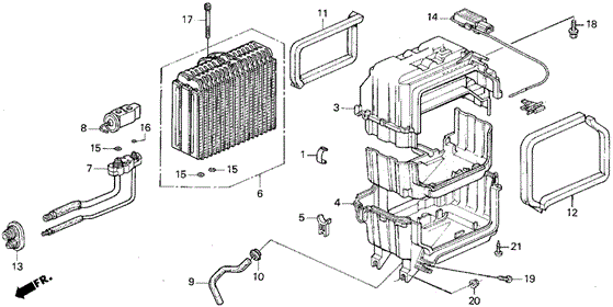 A/C Cooling Unit for 1998 Honda Odyssey #0