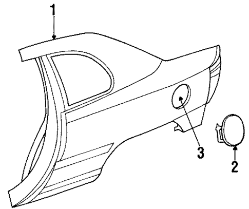 Quarter Panel & Components for 1995 Dodge Neon #0