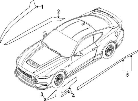 Stripe Tape for 2024 Ford Mustang #1