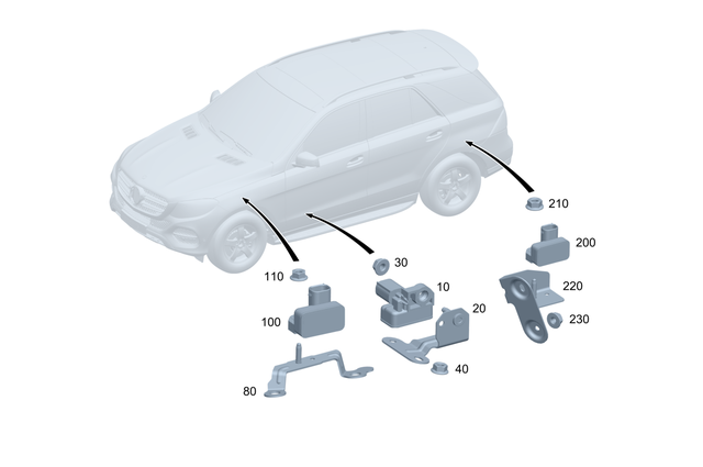 1673270040 - Electrical Equipment and Instruments: Holder for Mercedes-Benz: GLE350, GLE450, GLE450e, GLE53 AMG, GLE580, GLE63 AMG S, GLS450, GLS580, GLS63 AMG, Maybach GLS600 Image image