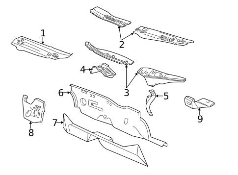Cowl for 2007 Ford Taurus #0