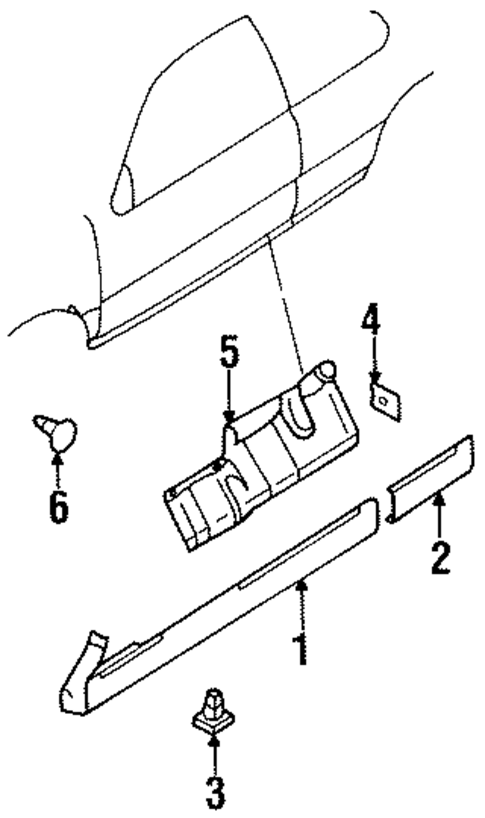 Exterior Trim - Pillars for 1995 Nissan 200SX #0