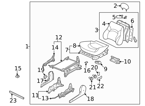 Front Seat Components for 2005 Kia Optima #0