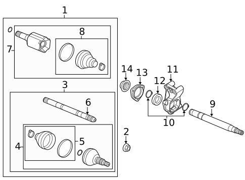 Drive Axles for 2010 Saab 9-5 #0