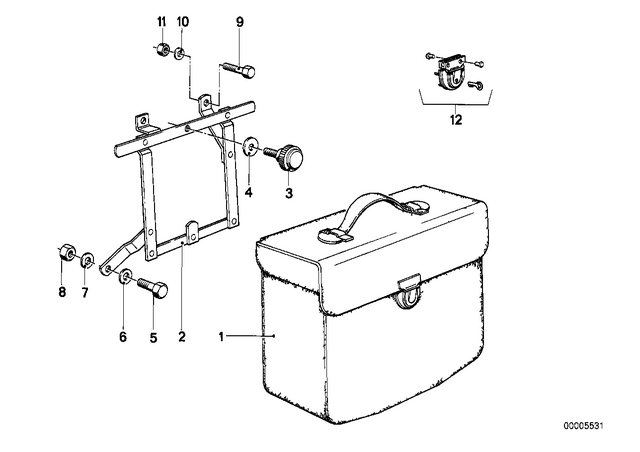71601237250 - : Saddle Bag Holder Right for BMW-Motorrad Image