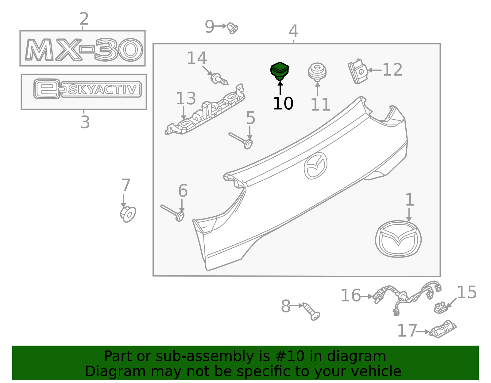 DN4E-51-SJ3 - Spoiler Clip - 2022-2025 Mazda | Mazda Swag