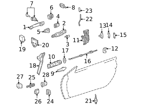 Lock & Hardware for 2002 Mercedes-Benz SLK 230 #0