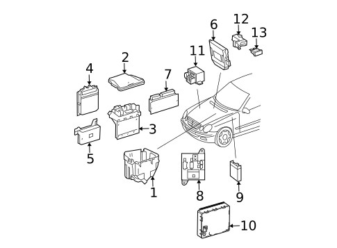 Control Components for 2004 Mercedes-Benz E55 AMG #1