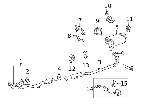 Exhaust Components for 2017 Lexus ES350 #2
