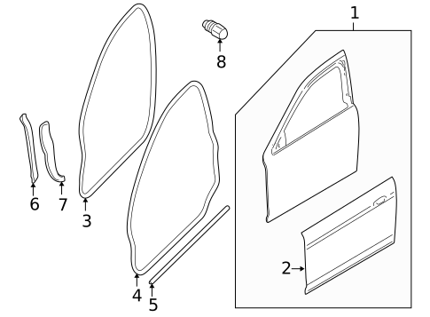 Door & Components for 2007 Jaguar S-Type #0