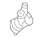 19505PZA000 - Cooling System: Engine Coolant Bypass Pipe for Honda: Civic Image