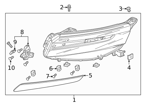 Bumper & Components - Front for 2021 Honda Clarity #5