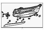 thumbnail image 2 of Genuine Honda Headlight Lens Assembly For CBR300R/RA (2015-2022) - OEM 33110-K33-305 2 of 6