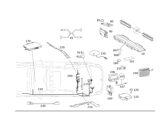 2218208189 - Electrical System: Amplifier for Mercedes-Benz Image image