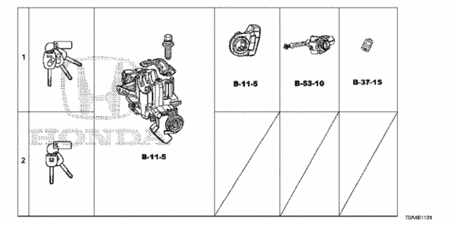 Key Cylinder Set for 2013 Honda CR-V #0