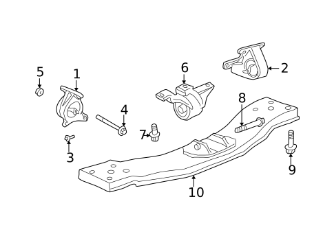 Engine & Trans Mounting for 2006 Jeep Liberty #0