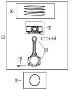 4666130AB - 3.3L Gas; Engine: Piston Pin And Rod for Mopar Image