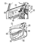 1TQ39HL1AL - Interior Trim: Front Door Panel, Left for Mopar Image