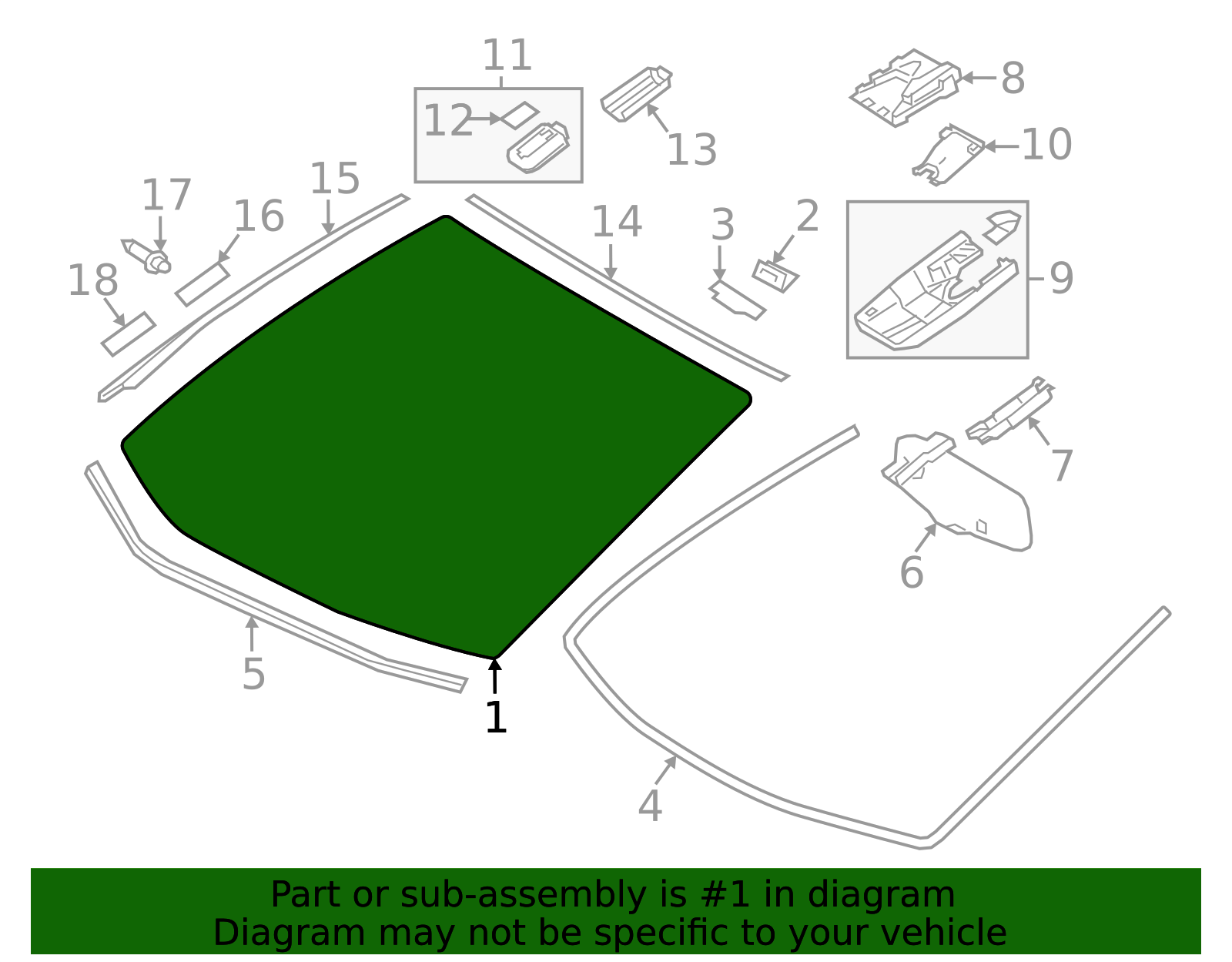 2023-2025 Toyota Windshield 56103-47972 | Toyota Parts Center