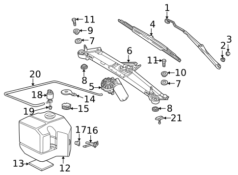 Wiper Components for 1998 BMW Z3 #0
