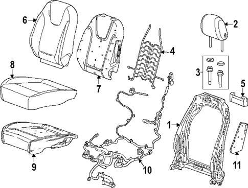 Driver Seat Components for 2025 Buick Encore GX #1