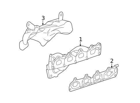 Exhaust Manifold for 2005 Chevrolet Malibu #0