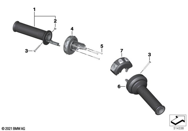 61318549597 - Maintenance &amp; Technology: Handle Left -  for BMW-Motorrad Image