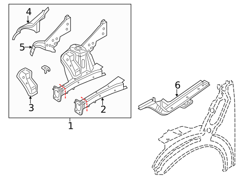 Structural Components & Rails for 2014 Mini Cooper Countryman #0